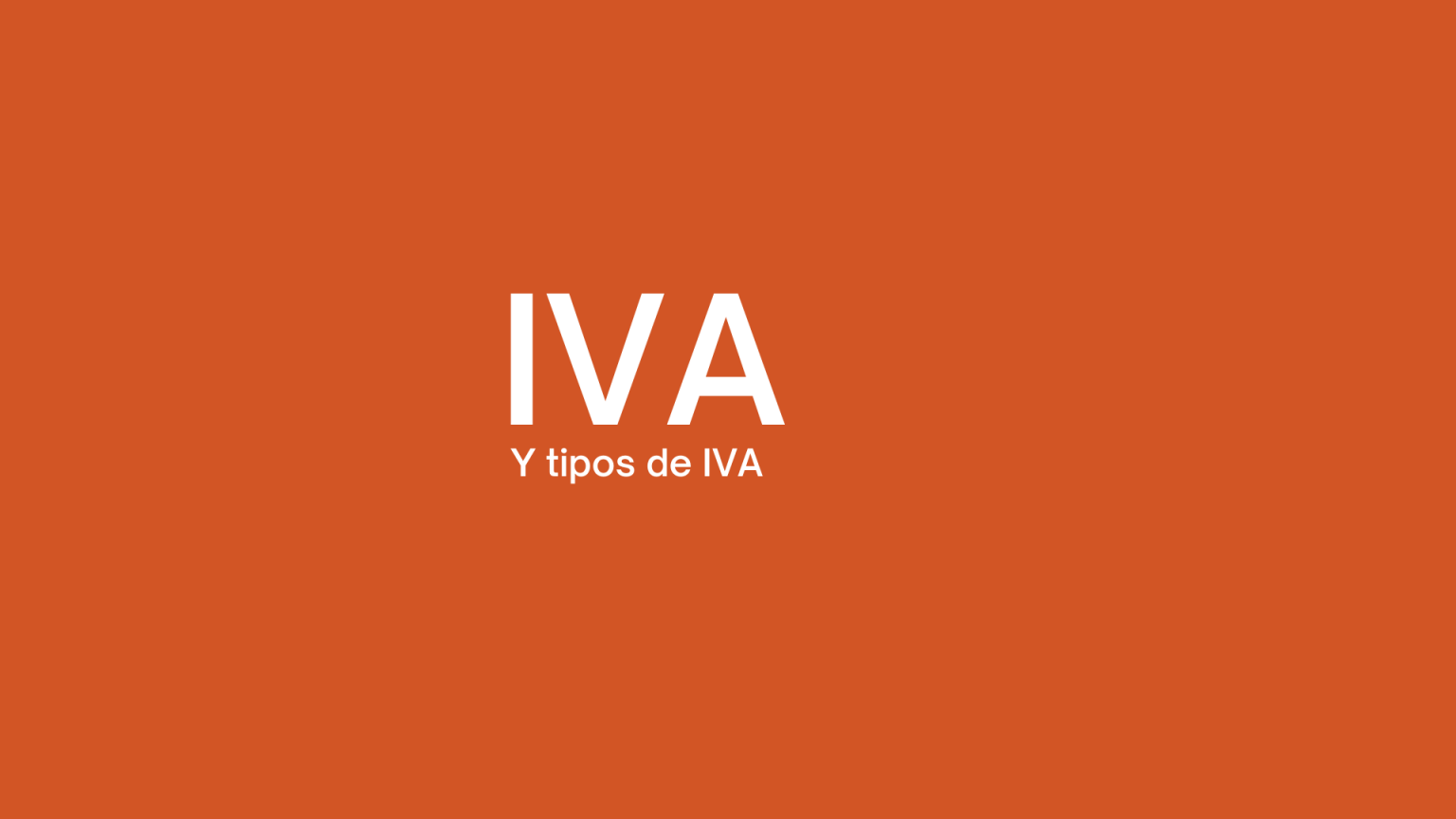 IVA Y Tipos De IVA